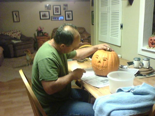 dad's first pumpkin1